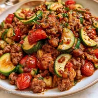 Beef Zucchini Skillet for 4 Servings