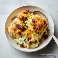 Biscuits and Gravy Breakfast Casserole for 8 Servings