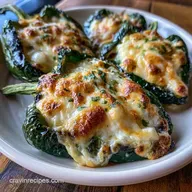 Cheese Stuffed Poblanos with Cream Cheese