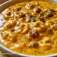 Cheesy Tortellini Soup with Sausage