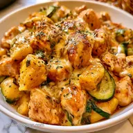 Chicken Squash Zucchini Bake One-Pan