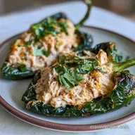 Chicken Stuffed Poblanos in 45 Minutes