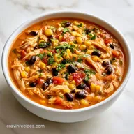 Crockpot Creamy Chicken Taco Soup: Rich
