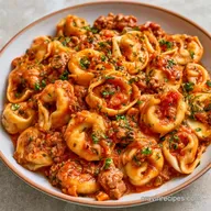 Crockpot Tortellini with Italian Sausage