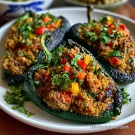 Easy Beef Stuffed Poblanos