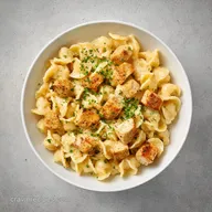 High Protein Garlic Parmesan Pasta Bowls: Creamy