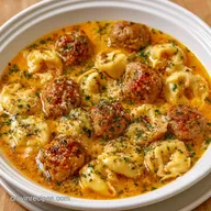 Creamy Meatball Soup With Tortellini