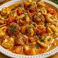 Slow Cooker Tortellini Soup with Sausage