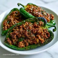 Beef-Stuffed Poblano Peppers