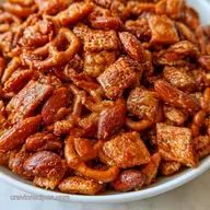 Spicy Halloween Chex Mix in 55 Minutes
