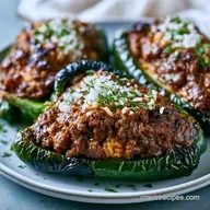 Stuffed Poblano Pepper Skillet for 4