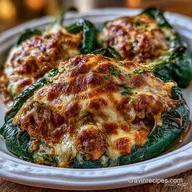 Stuffed Poblano Peppers with Ground Beef