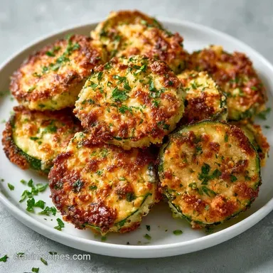Crispy Air Fryer Zucchini Parmesan Recipe Card