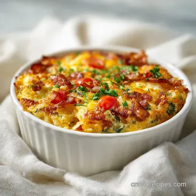 Amish Breakfast Casserole for 12 Servings with Sausage and Bacon
