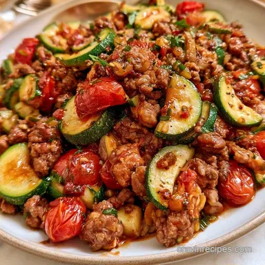 Beef Zucchini Skillet for 4 Servings