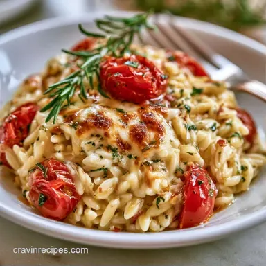 Boursin Cheese Orzo Bake in 35 Minutes Recipe Card