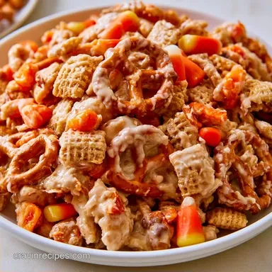Candy Corn Chex Mix in 40 Minutes