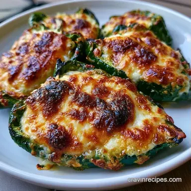 Cheese Stuffed Poblano Peppers in 45 Min Recipe Card