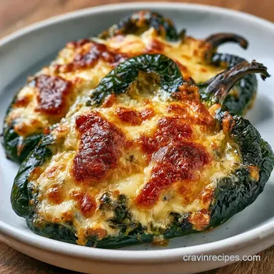 Creamy Stuffed Poblano Peppers