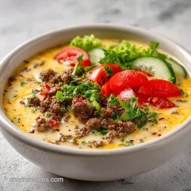 Cheeseburger Paradise Soup: Creamy One-Pot Meal in 45 Minutes Recipe Card