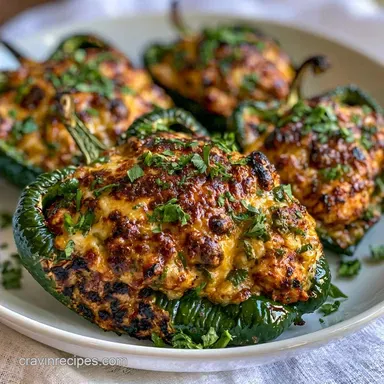Stuffed Poblanos in 30 Minutes