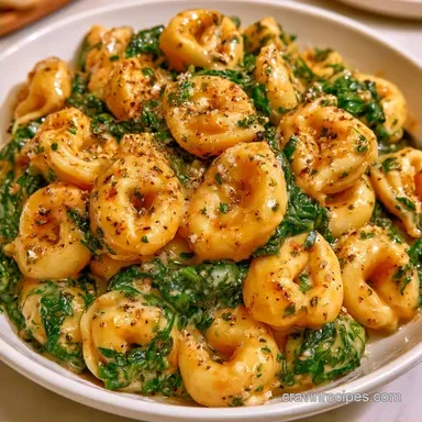 Cheesy Spinach Tortellini in 25 Minutes