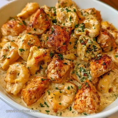 Chicken Tortellini Alfredo in 30 Minutes Recipe Card