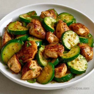 Chicken Zucchini Skillet for 4 Servings Recipe Card