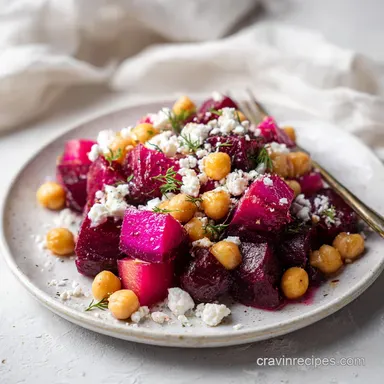 Chickpea Beet and Feta Salad for 4 Recipe Card