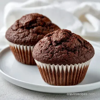 Chocolate Zucchini Muffins in 40 Minutes Recipe Card