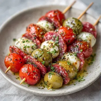 Appetizer Skewers: Make-Ahead Recipe Card