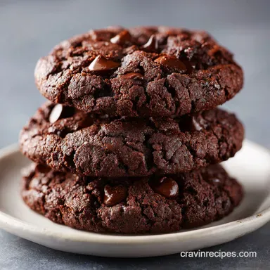 Cookies Double Choc: Fudgy, Dark, 55 Min Recipe Card