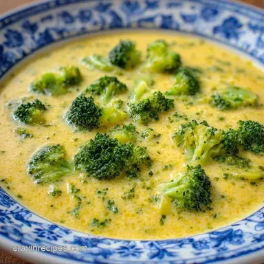 Creamy Broccoli Cheese Soup in 35 Minutes Recipe Card