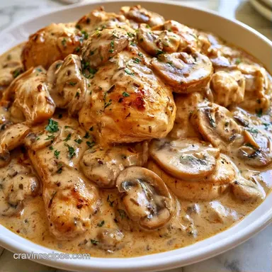 Chicken and Mushrooms: Slow-Cooked Recipe Card