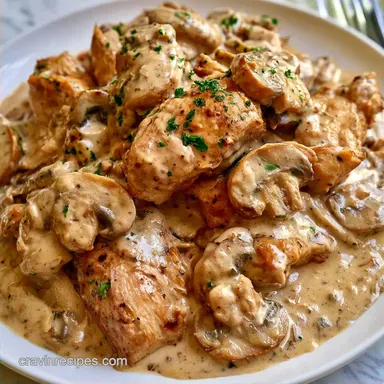 Chicken and Mushrooms: Slow-Cooked