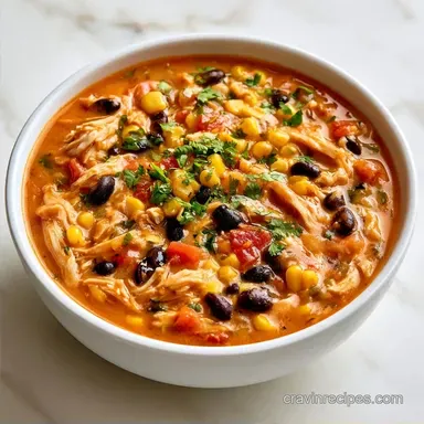 Crockpot Creamy Chicken Taco Soup: Rich