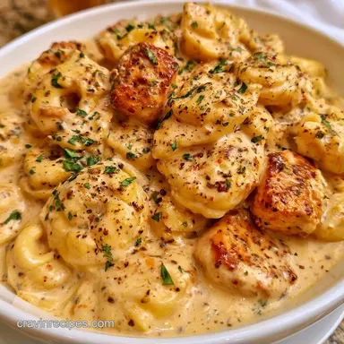 Chicken Tortellini Slow Cooker Recipe Card