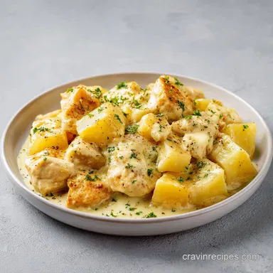 Cheesy Garlic Chicken and Potatoes for 4 Recipe Card