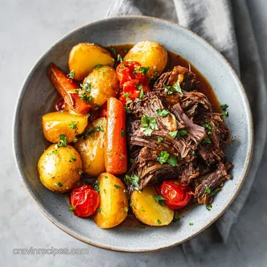 Crockpot Mississippi Pot Roast for 7 Servings Recipe Card