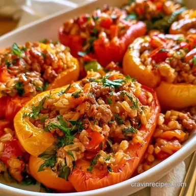 Stuffed Peppers with Ground Beef