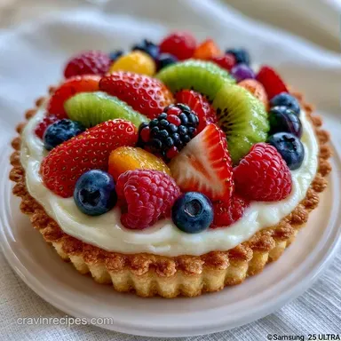 Easy Fruit Pizza for 8 Servings Recipe Card
