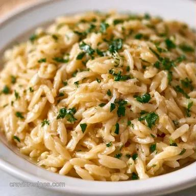 Fifteen Minute Orzo Pasta for 4 Servings Recipe Card