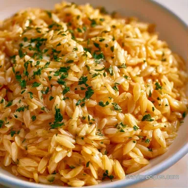Garlic Butter Orzo in 20 Minutes Recipe Card