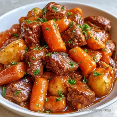 Gluten-Free Slow Cooker Beef Stew for 6 Recipe Card