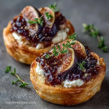 Goat Cheese Puff Pastry with Fig Jam Recipe Card