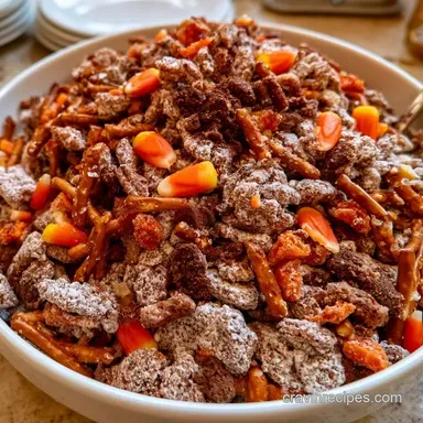 Halloween Chex Mix Muddy Buddies: 10 Min Recipe Card