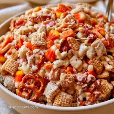 Halloween Chex Mix No Bake in 10 Minutes