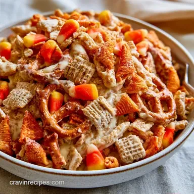 Halloween Chex Mix with White Chocolate