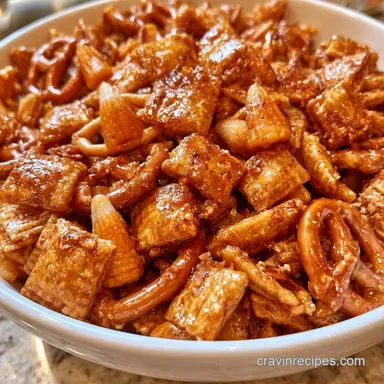 Halloween Harvest Hash Chex Mix: Baked Recipe Card