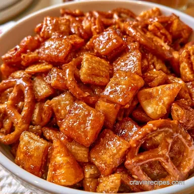 Halloween Harvest Hash Chex Mix: Baked
